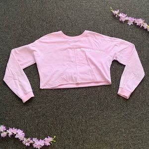 “Work Hard Laugh Loud” Long Sleeved Crop Top